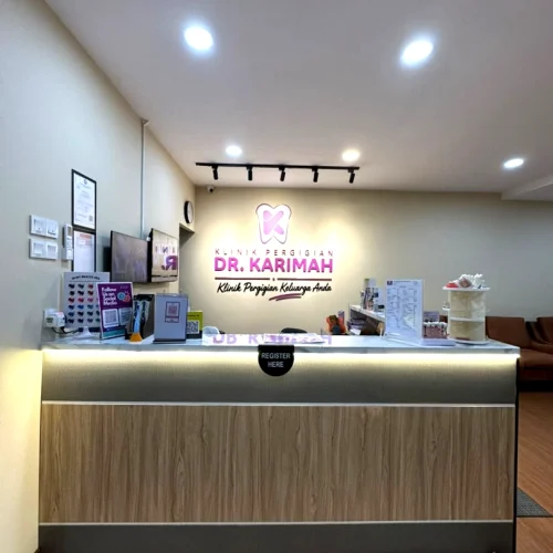 klinik gigi dr karimah hulu langat - reception desk